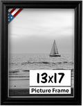 Black 13x17 Picture Frame.75 in Wide - Handmade Solid Wood Frame