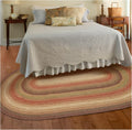 Gingerbread Jute Brown Braided Rug 5x8 Oval - Cozy Farmhouse Accent