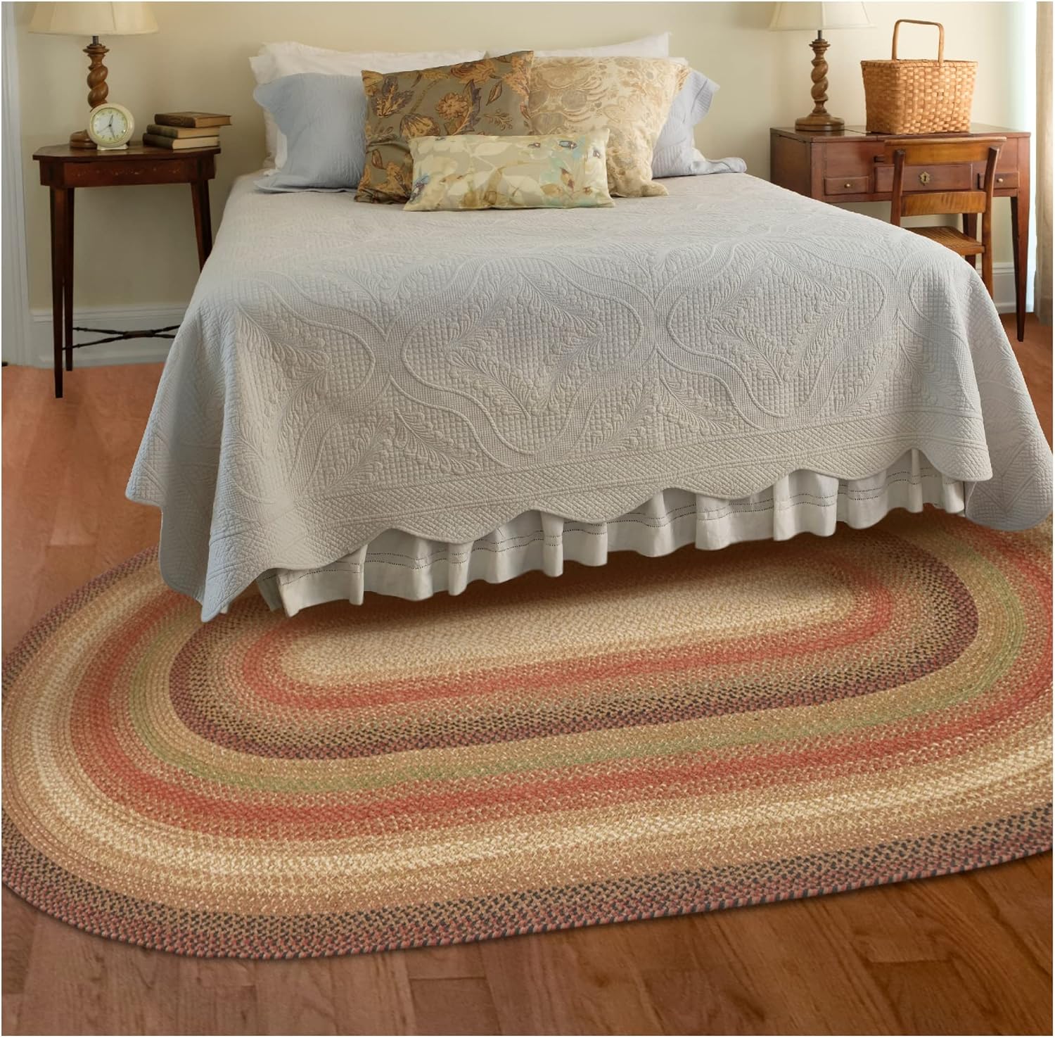 Gingerbread Jute Brown Braided Rugs 5x8ft for Cozy Living Spaces