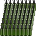 48 Pack 8oz Clear Pump Bottles with Black Pumps - Refillable Travel