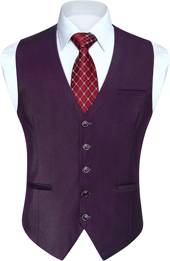 Enlision Men's Suit Vest for Business Formal Dress Attire