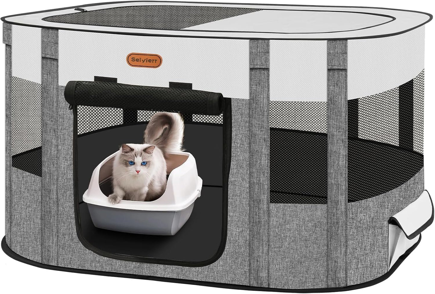 Foldable Pet Playpen for Cats and Puppies - Travel Dog Crate