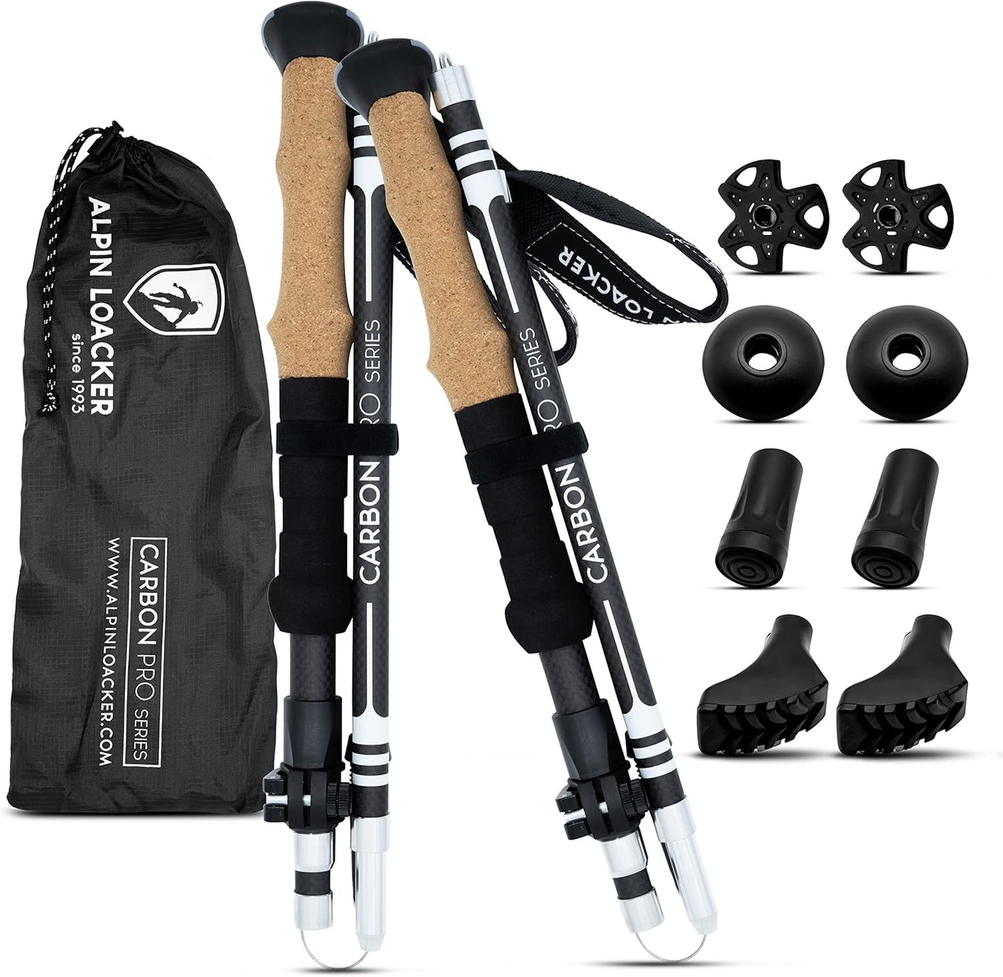 Ultra Lightweight Collapsible Trekking Poles - ALPIN LOACKER