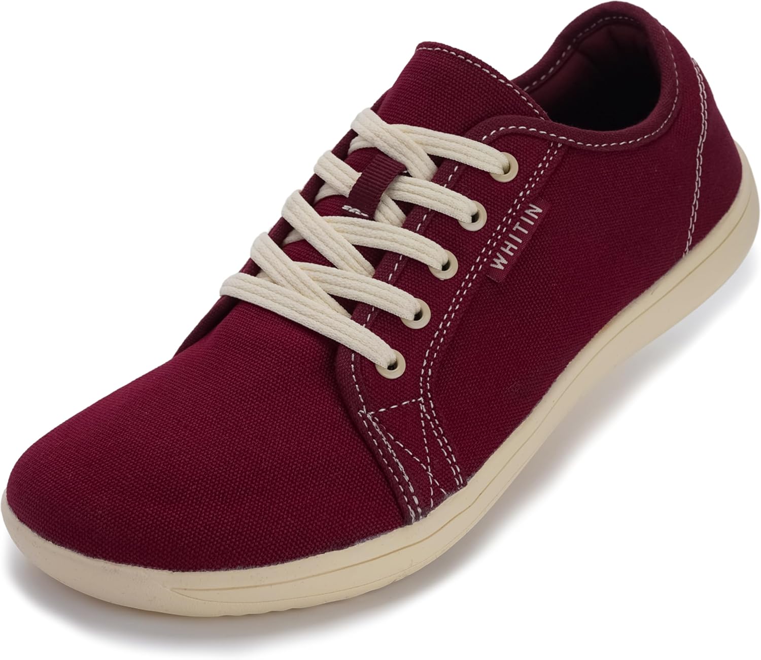 WHITIN Men's Canvas Barefoot Shoes with Wide Toe-Box Comfort