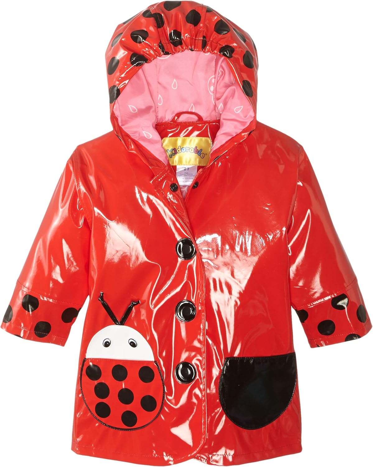 Kidorable Kid's Ladybug Rain Coat for Imaginative Play and Fun