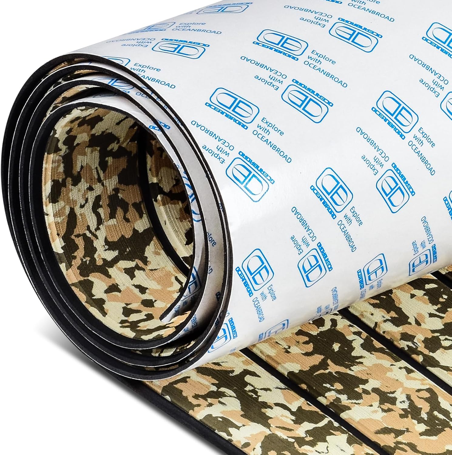 OCEANBROAD Camo Boat Flooring Self-Adhesive EVA Foam Decking