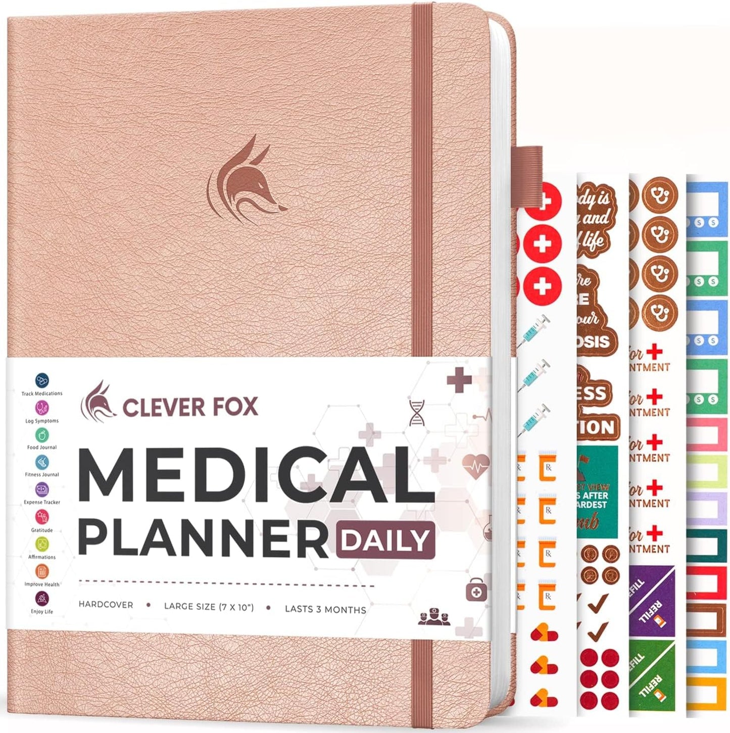 Clever Fox Medical Planner Daily Health Diary for Wellness