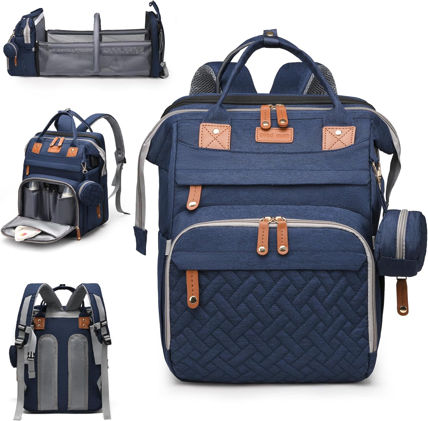 Large Capacity Baby Diaper Bag Backpack with Changing Station