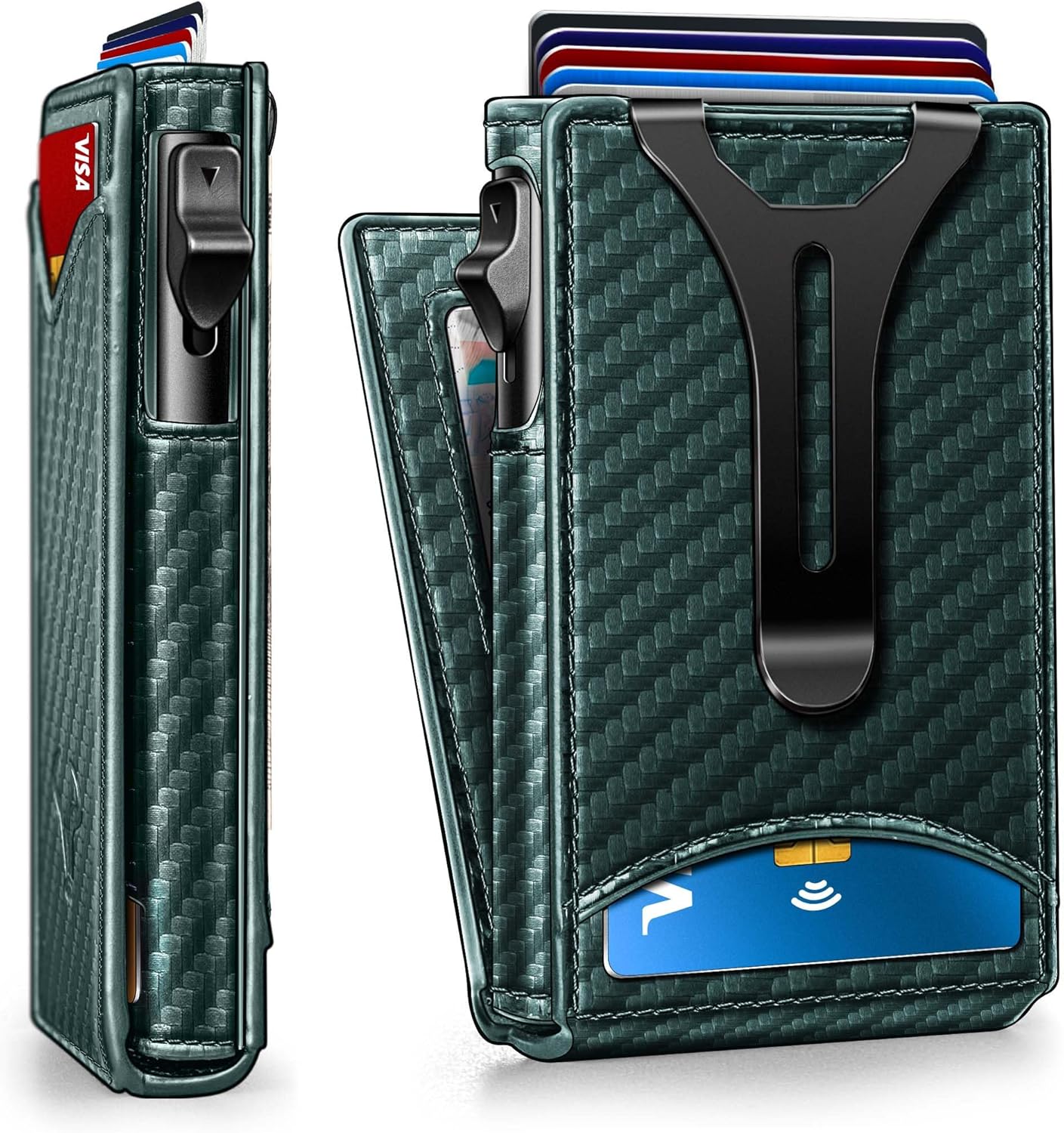 BULLIANT Men Wallet Slim Money Clip Wallet for 9 Cards