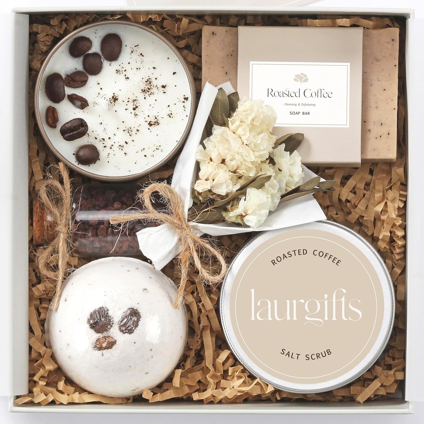 Coffee Spa Box for Women - Elegant Self Care Gift Basket