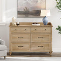 WAMPAT Dresser for Bedroom with 6 Drawers and Storage Space