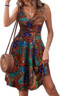 GUBERRY Womens Wrap V Neck Sleeveless Sundress (Style YNJZ)