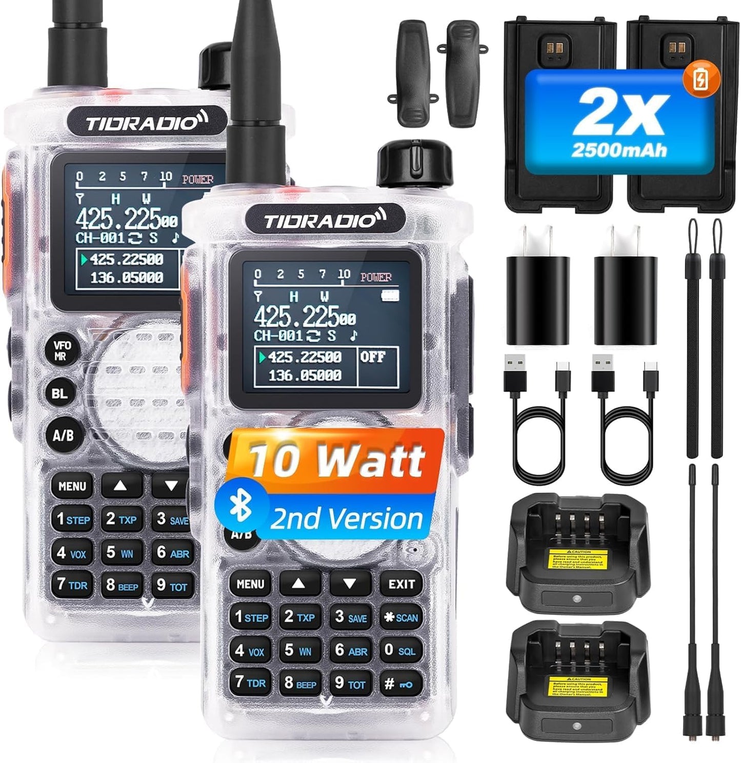 TIDRADIO TD-H8 10W High Power Ham Radio Handheld for Adventures