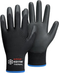 KAYGO Winter Work Gloves for Men and Women - 12 Pairs Thermal PU Grip