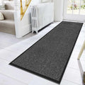 Hallway 10ft Runner Rug Non Slip - Water Absorbent Black Runner Rug