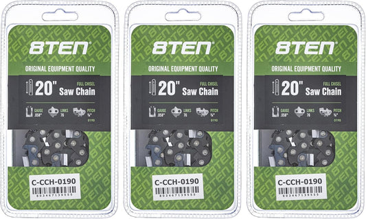 8TEN Full Chisel Chainsaw Chain 20 Inch for Blue Max 53543