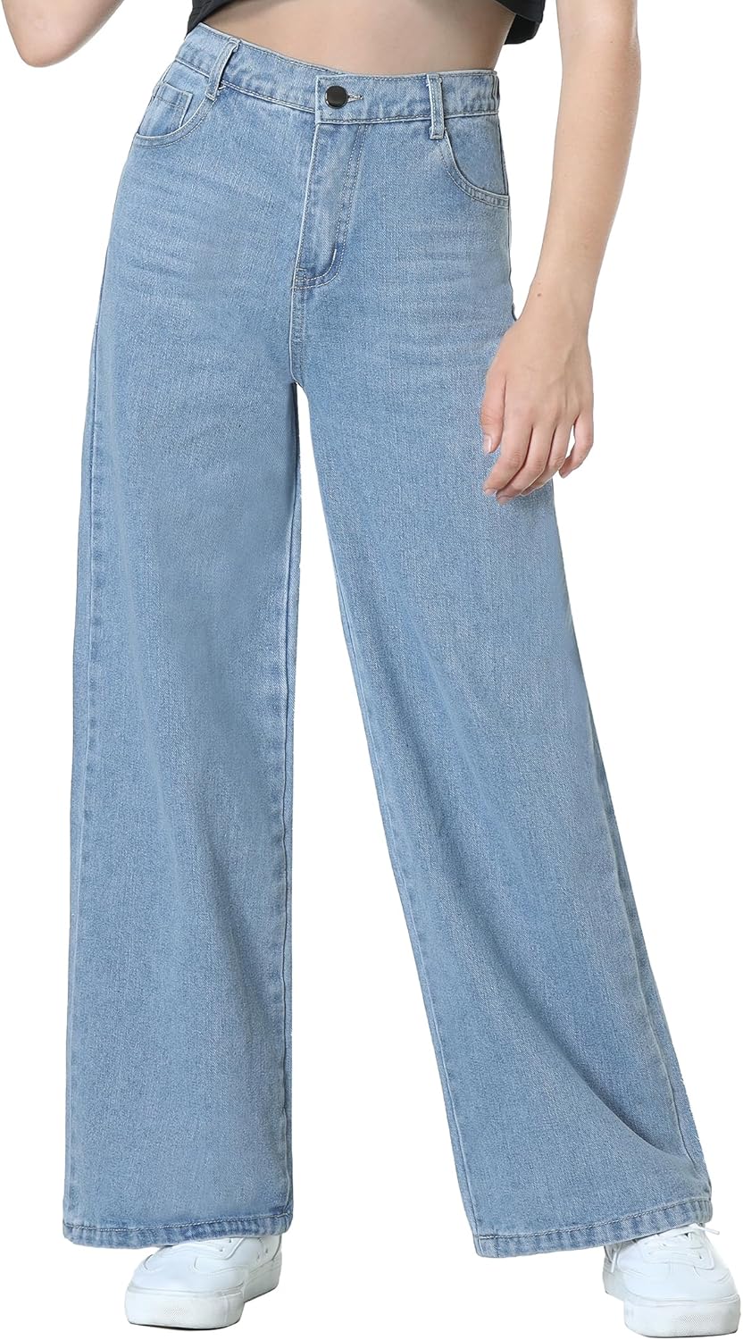 EXARUS Girls Jeans Baggy Pants for Stylish Casual Outfits