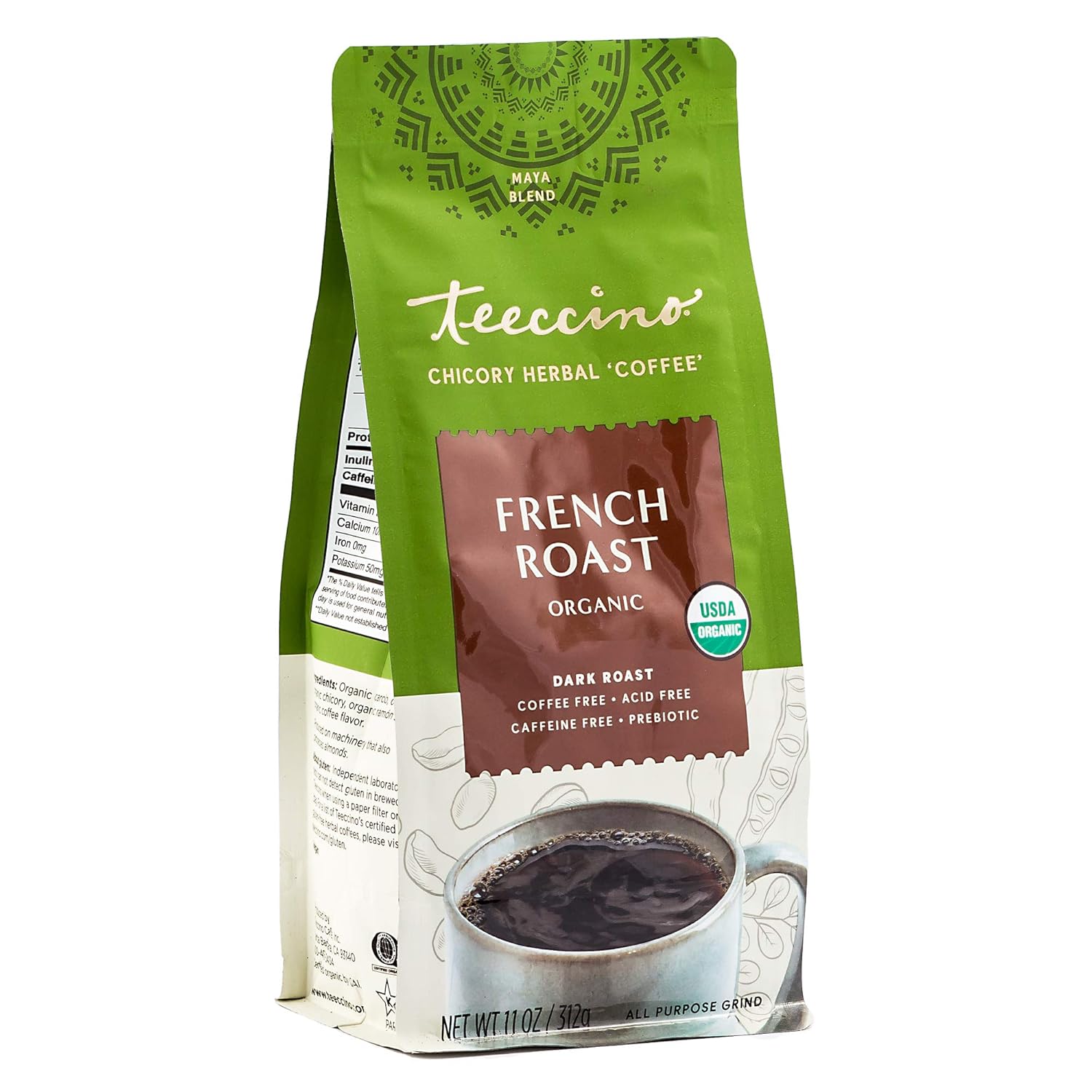 Prebiotic French Roast Chicory Coffee - Caffeine-Free Bliss