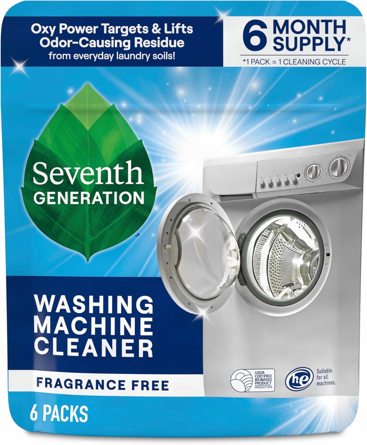 Seventh Generation Washer Cleaner | Odor-Free & Powerful 4.2 oz