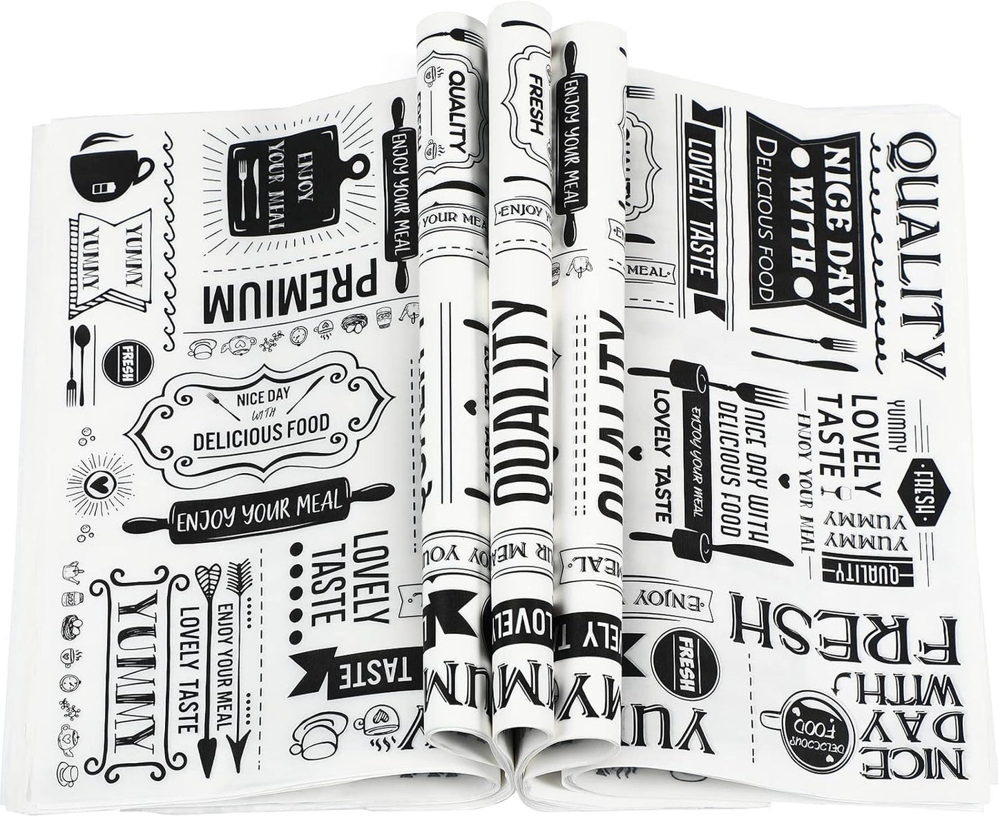 Wax Paper Sheets for Deli and Sandwich Wrapping - 1000 Pcs