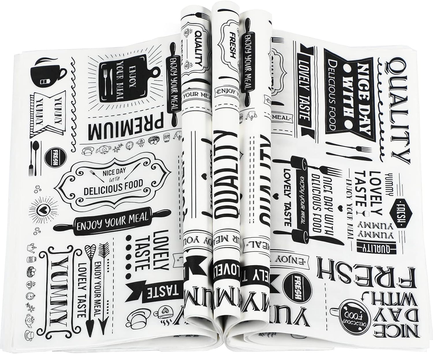 Wax Paper Sheets for Deli and Sandwich Wrapping - 1000 Pcs