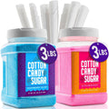 Cotton Candy Floss Sugar 2-Pack - Raspberry Blue & Strawberry tubs