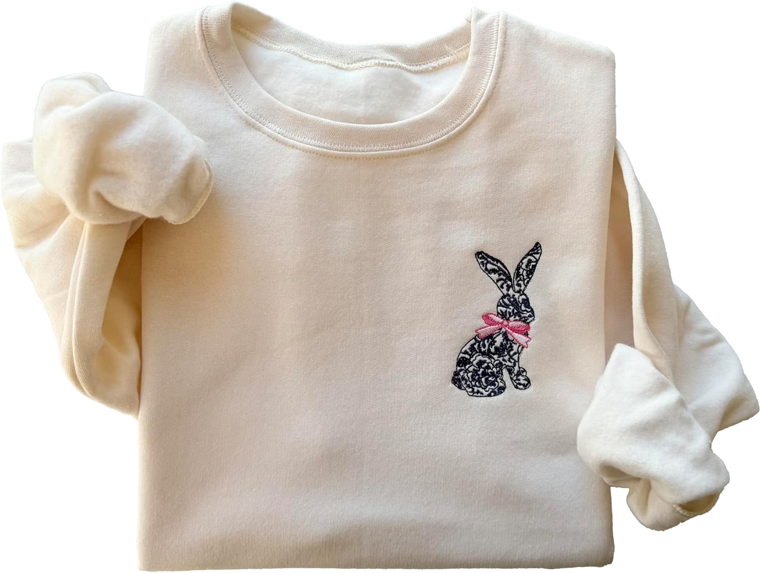 Embroidered Bunny Easter Sweatshirt