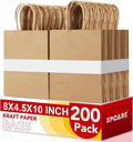 XPCARE Paper Bags 200Pack 8x4.5x10 in - Sturdy Kraft Gift Bags