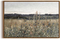 InSimSea Framed Canvas Wall Art Meadow with Flowers - Vintage Charm