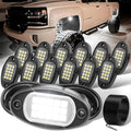 YONEDA 12 Pods White Rock Lights 6000K Ultra Bright LED Underglow