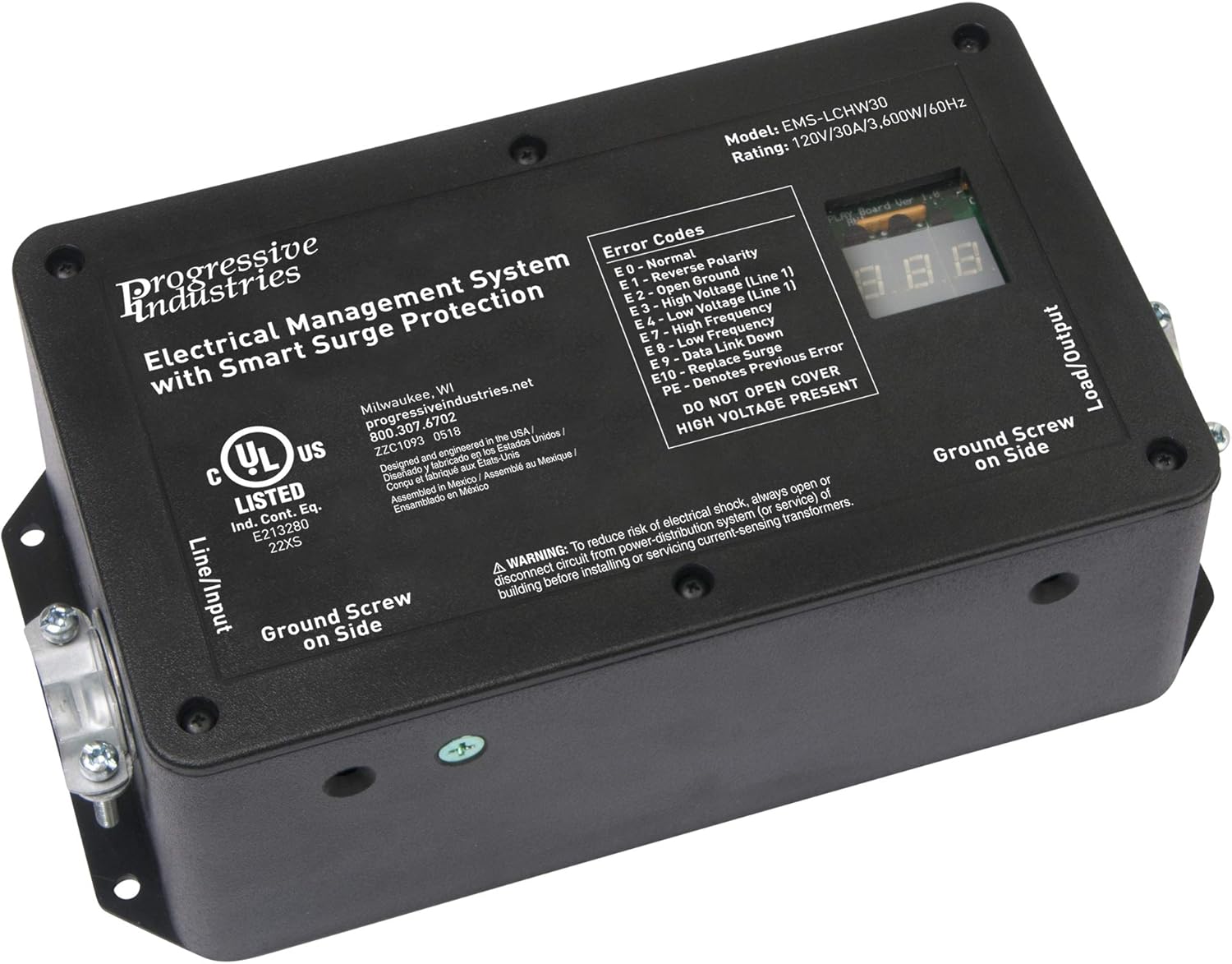 Progressive Industries 30 Amp Heavy Duty RV Surge Protector EMS