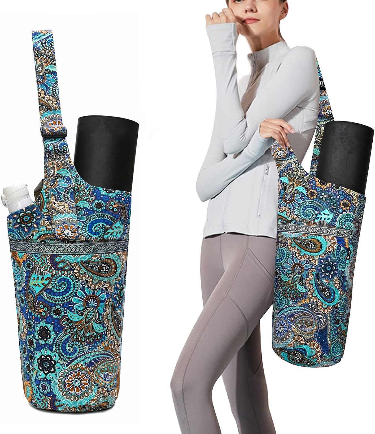 IwIeIaIrI Yoga Mat Bag with Extra Storage