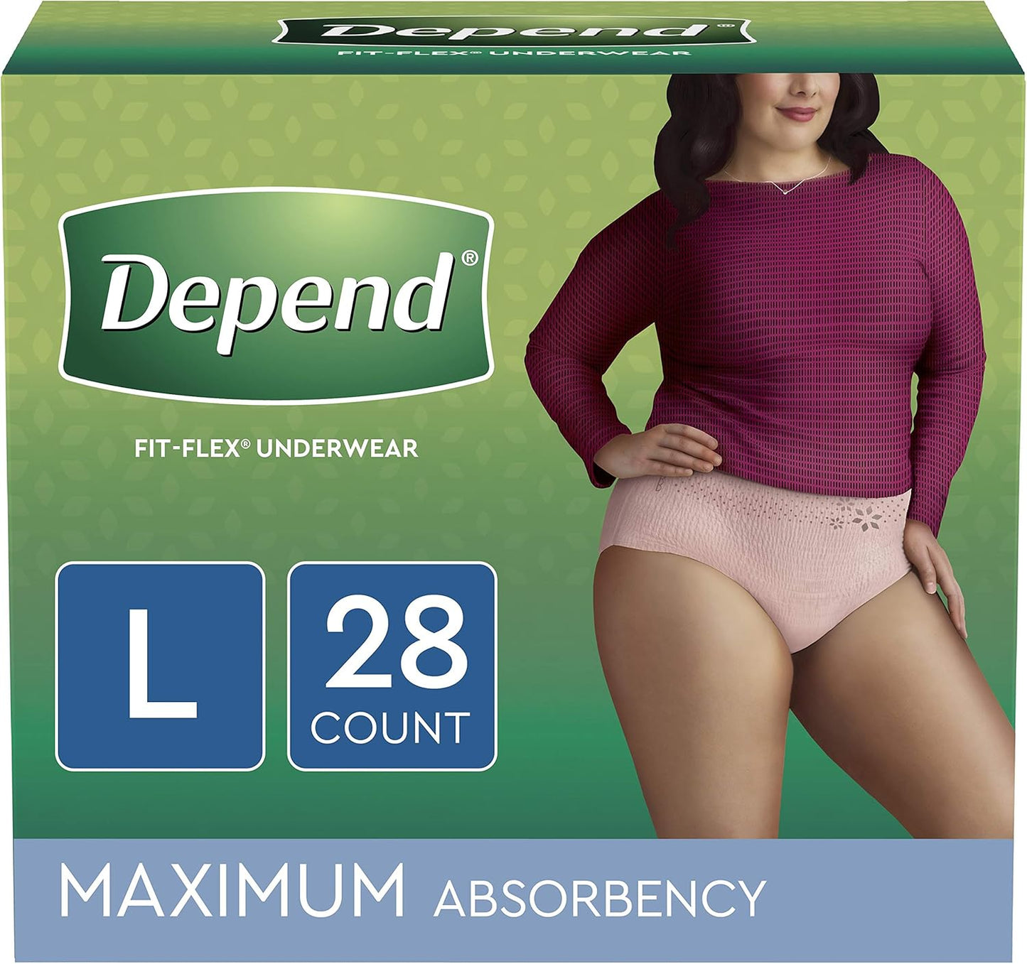 Depend FIT-FLEX Maximum Absorbency L Tan - Stay Confident!