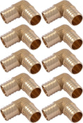 SharkBite 1 in Crimp 90 Degree Elbow, Pack of 10 - Durable Brass
