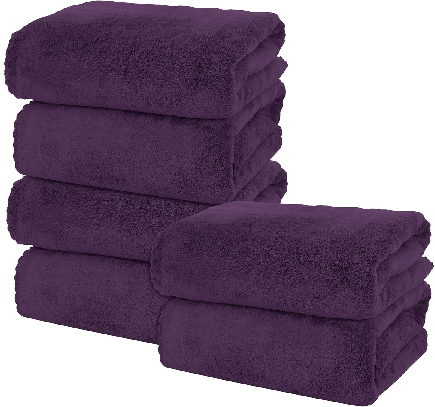 MOONQUEEN 6 Pack Premium Bath Towel Set - Ultra Soft & Absorbent