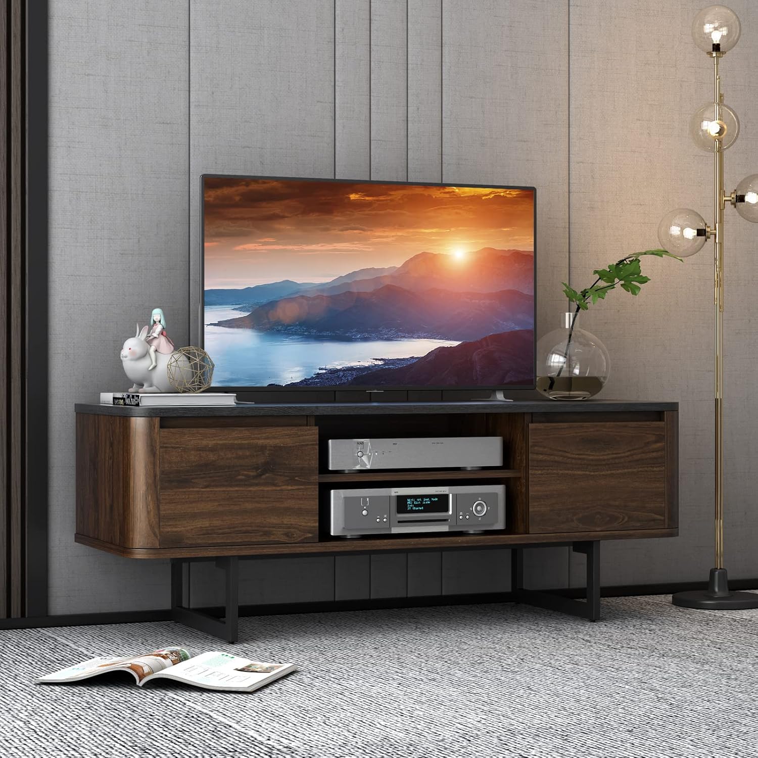 Tangkula 55 TV Stand - Stylish Storage Solution