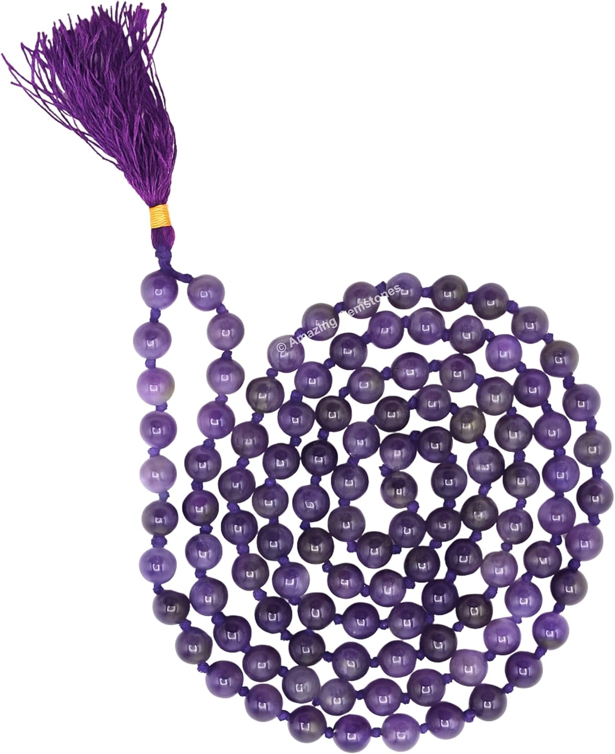Authentic Gemstone Crystal Mala Beads for Meditation and Mindfulness