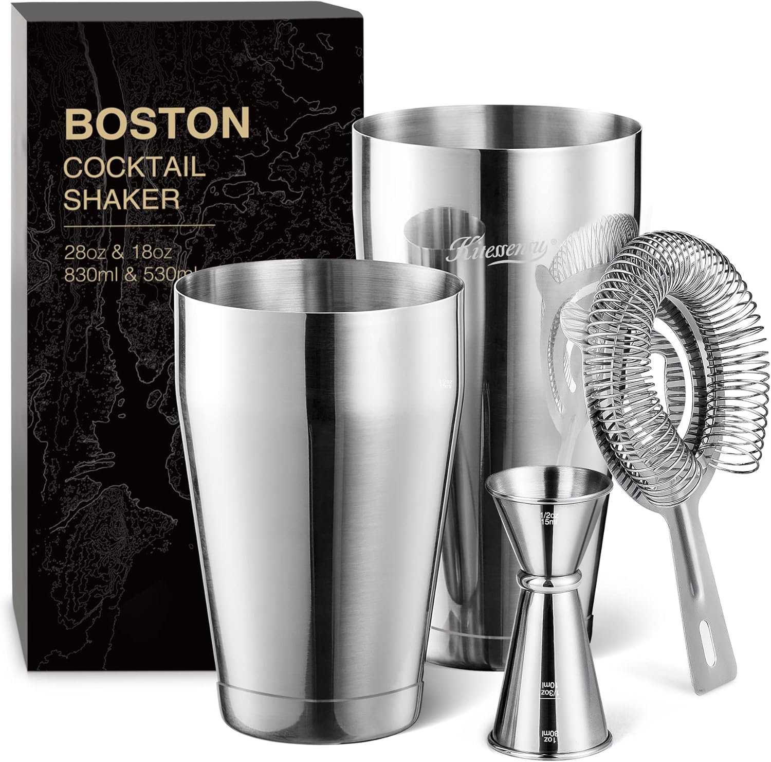 KITESSENSU Boston Cocktail Shaker Set - Mix Like a Pro!