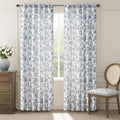 Light Filtering Floral Curtains for Living Room - 84 Inch Panels