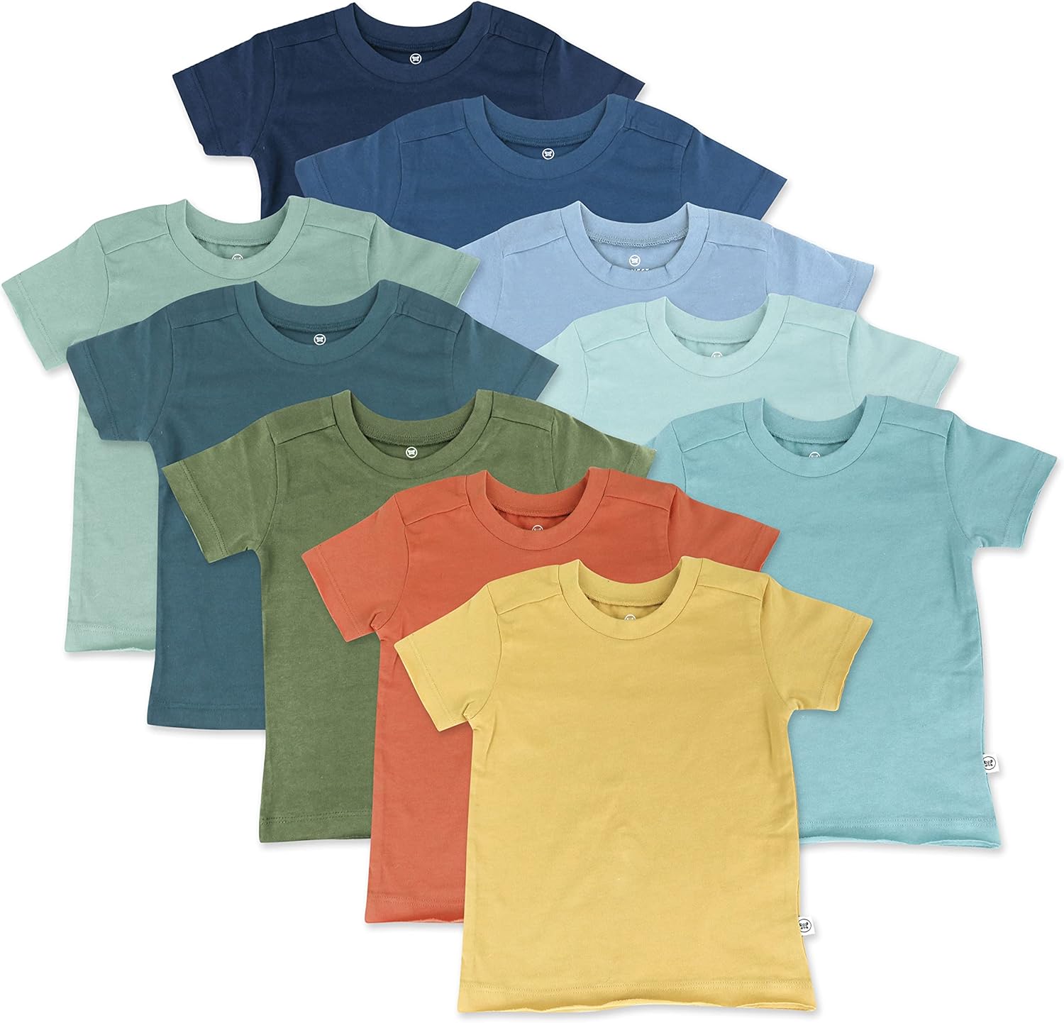 Organic Cotton Baby T-shirts 10-Pack for Boys and Girls