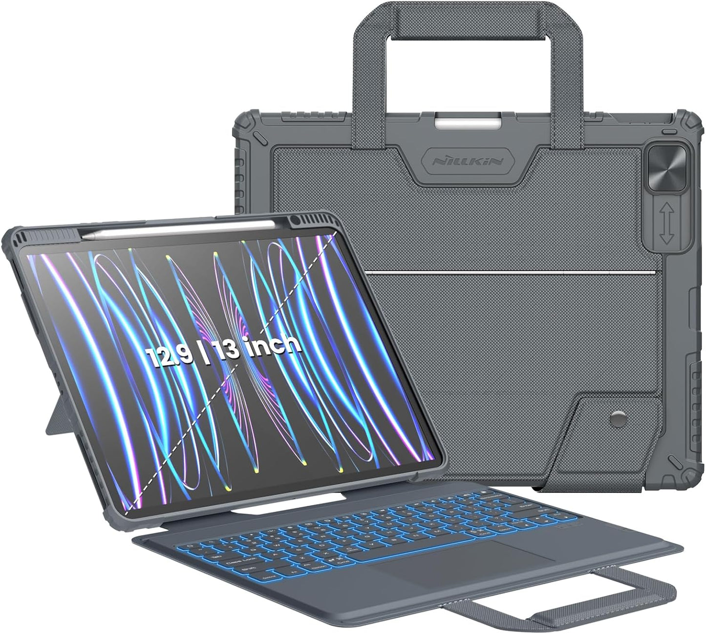 Nillkin Carry Go Backlit Keyboard Case for iPad Air 13 in Grey