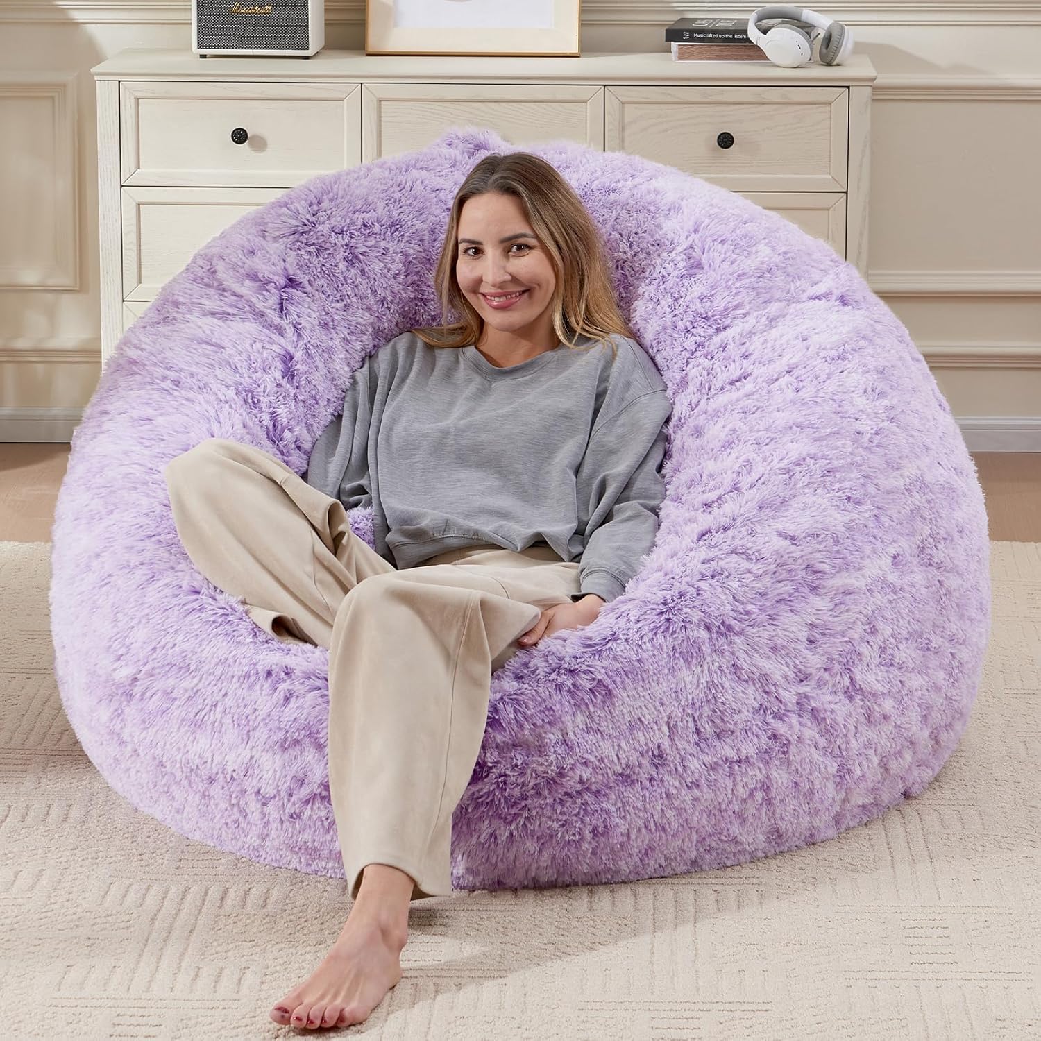 5FT Bean Bag Cover for Stuffed Animals - Cozy Storage Solution