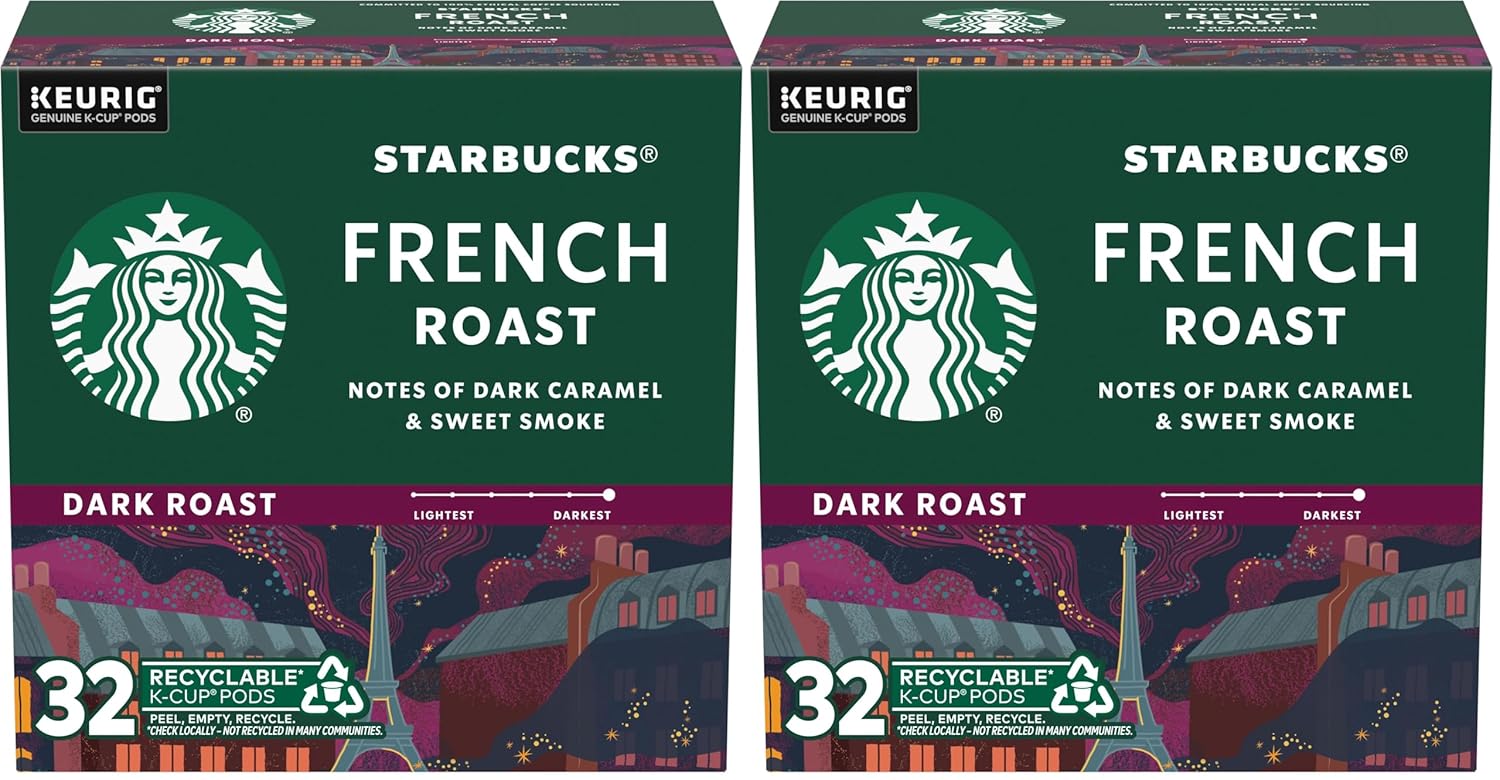Starbucks Dark Roast K-Cup Coffee Pods for Keurig Brewers