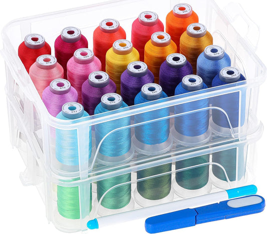 Vibrant 40 Brother Colors Embroidery Thread Set