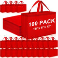 Large 16x6x12 in Reusable Grocery Tote Bags - Foldable Durable
