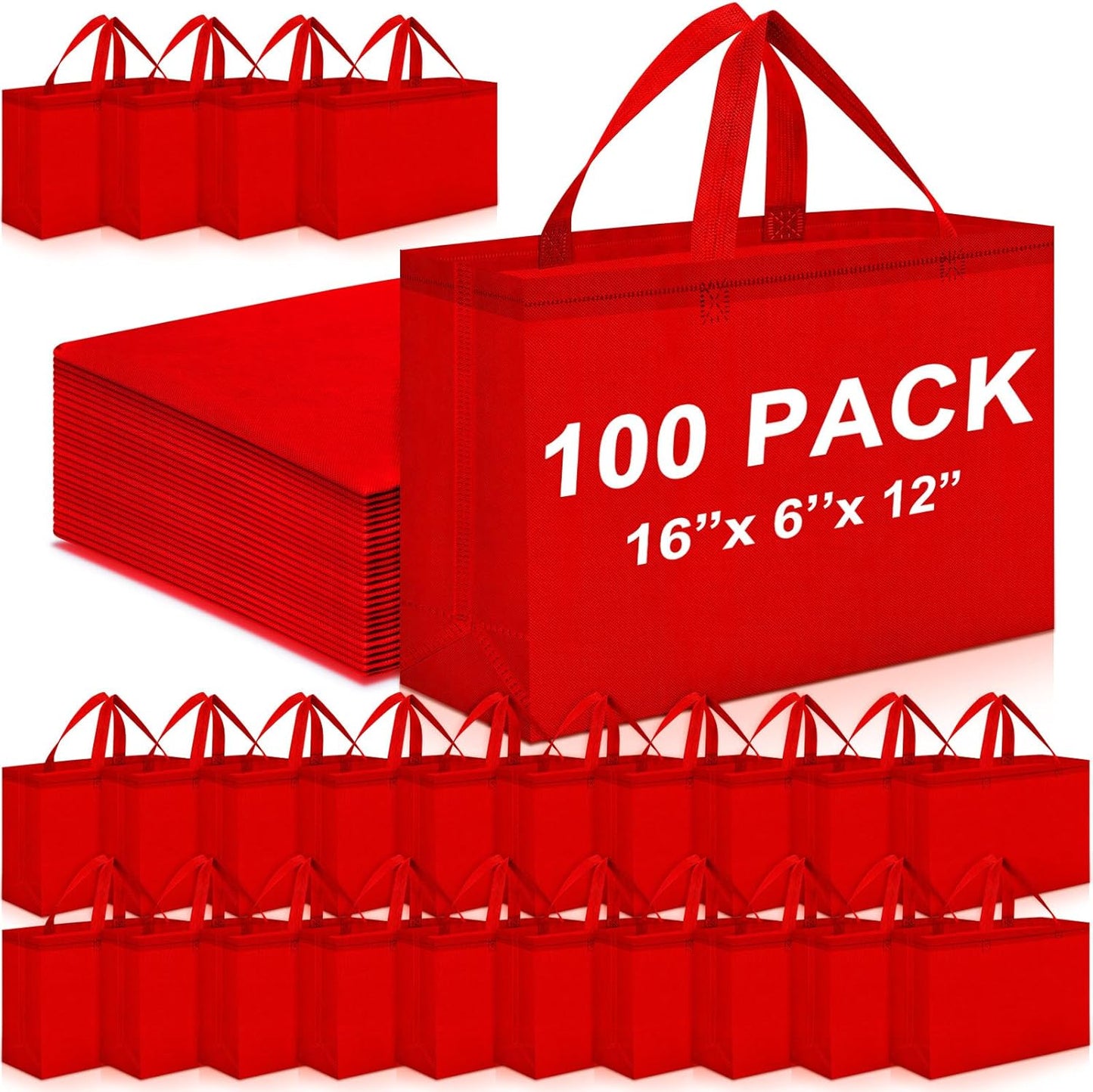 Reusable Grocery Bags Large Non Woven Shopping Bags with Handles