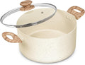 MICHELANGELO 5 Quart Stock Pot with Lid - Nonstick, Induction Ready
