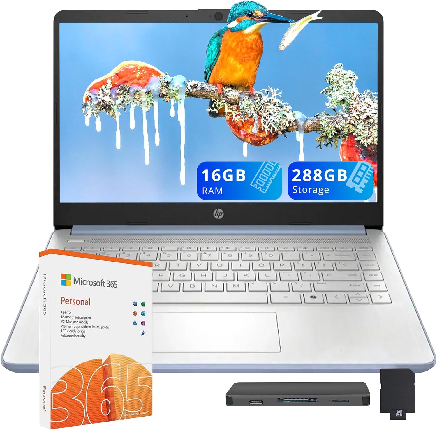 HP Stream 14 HD Laptop with Intel Processor and 16GB RAM