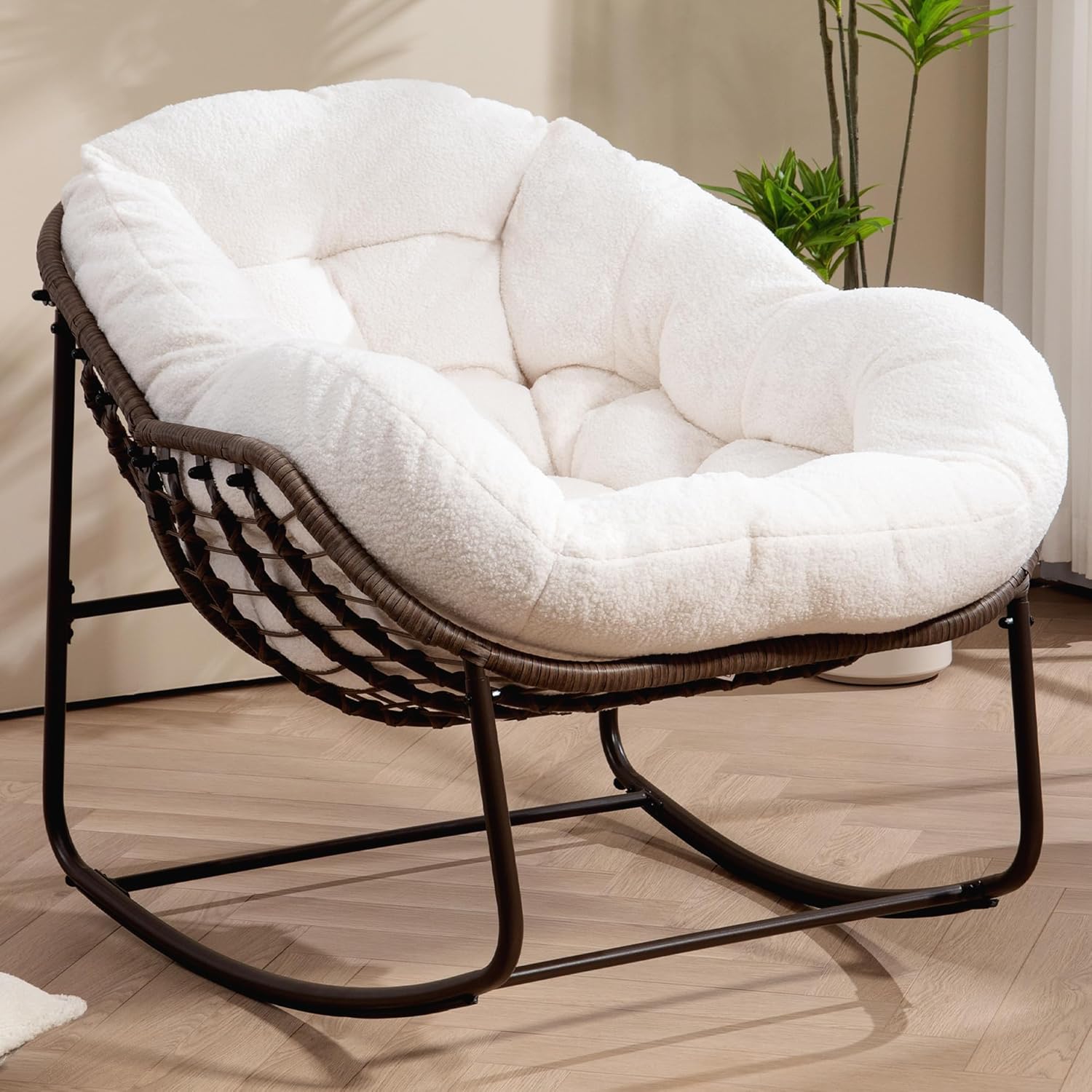 HOMEFUN Outdoor Patio Rocking Chairs for Comfort and Style