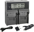 Kastar AC LCD Dual Fast Charger for Panasonic Batteries - Dual Charge